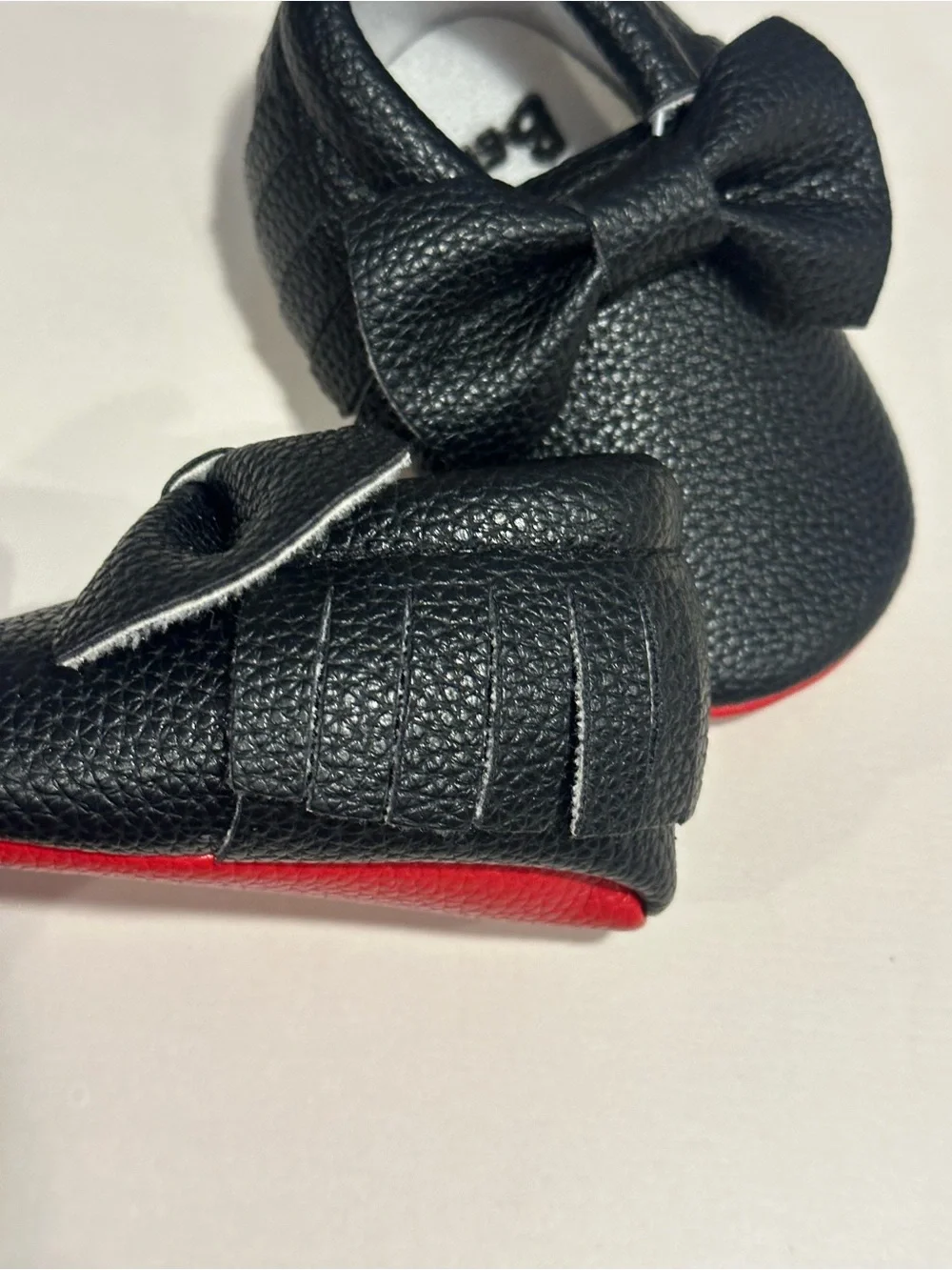 Bila Black Bow Baby Walker Shoes